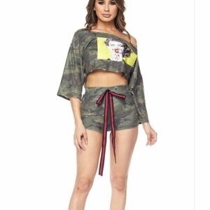 Mutual Funds 2 Piece Camo Short Set​